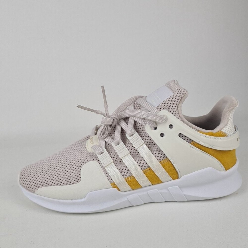 Adidas Men's Equipment Support ADV Running Sneakers White Yellow SZ 10.5 - Picture 2 of 12